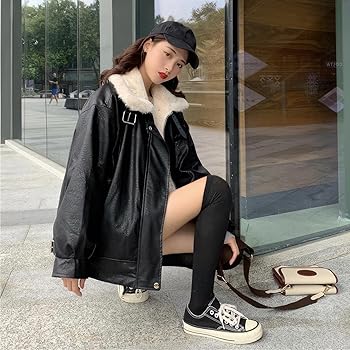 ジャケット・アウター vintage sheepskin leather jacket BLK XL s-l400.jpg